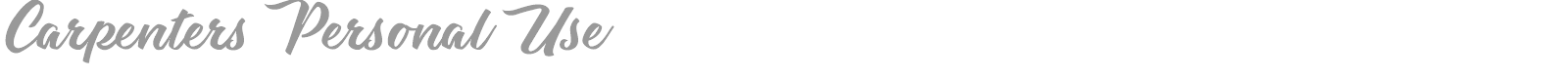 Carpenters font preview